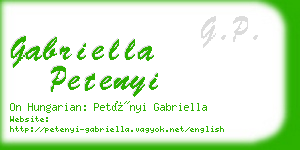 gabriella petenyi business card